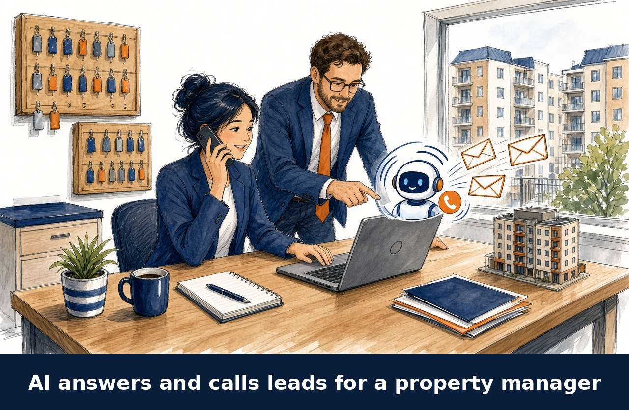 Sketch: AI answers and calls leads for a property manager